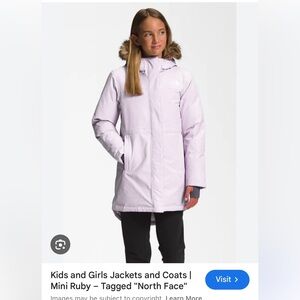 North Face Girls Arctic Swirl winter coat Lavender